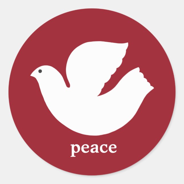Modern Peace Holiday Envelope Seal (Front)