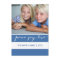 Modern Peace, Joy, Love Holiday Photo Card | Blue