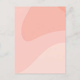 Modern peach colour abstract holiday postcard