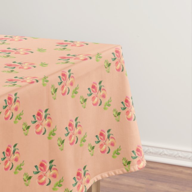 Modern Peach Colour Trendy Peach Theme Tablecloth (In Situ)