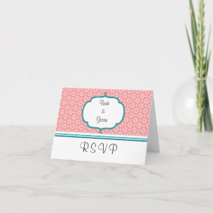 Modern Peach Dot RSVP Card Template