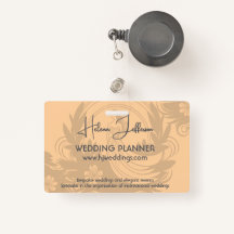 Modern Peach  Motif Logo Wedding Planner