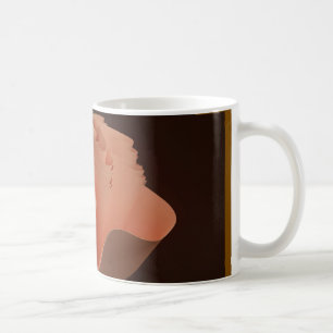 "Modern Peach Ruffle Abstract Art Mug" Coffee Mug