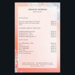 Modern Peach Silver Glitter Salon Price List Flyer<br><div class="desc">Modern,  peach,  silver,  glitter,  salon,  price list flyer. Edit your product in a few minutes by adding your data. You can change the font/colour/position by "further personalisation".</div>