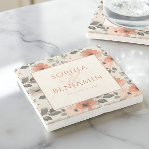 Modern Peach Stone Coaster