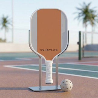 Modern Peach Stripe Pickleball Paddle