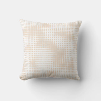 Modern Peach Terracotta Geometric Grid Halftone Th Cushion