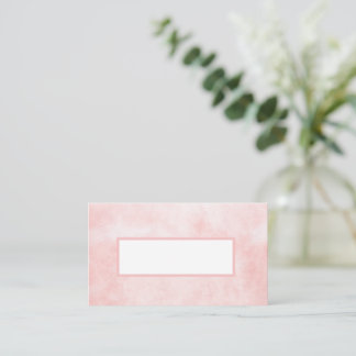 Modern Peach Watercolor Minimal Wedding Place Card