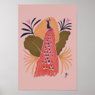 Modern Peacock Wall Art