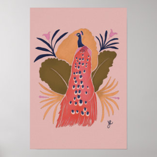 Modern Peacock Wall Art