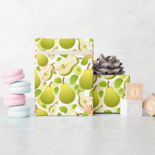 Modern Pear Fruit Pattern Wrapping Paper Roll