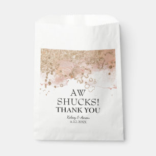 Modern Pearl Beach Oyster Wedding Thank You Favour Bag
