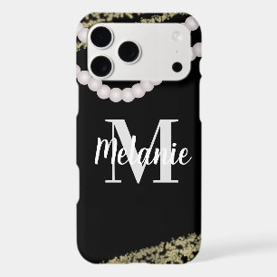 Modern Pearls and Glitter Name