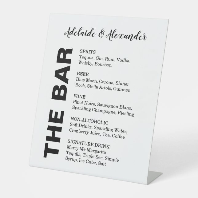 Modern Pedestal Sign (Front)