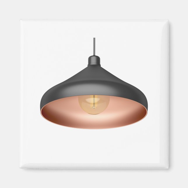 Modern pendant lamp with LED bulb Magnet (Front)