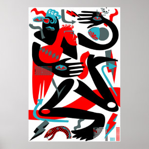 Modern people illustration poster