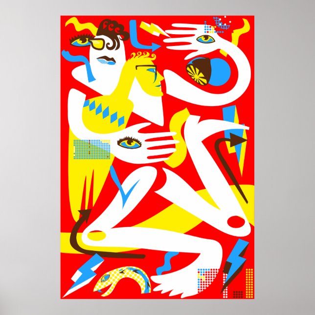 Modern people illustration poster (Front)