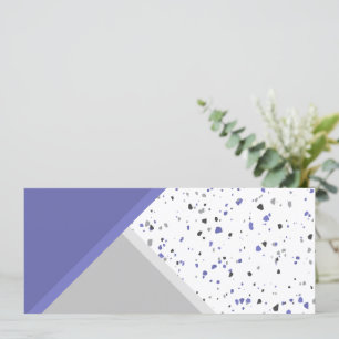 Modern Periwinkle Grey Geometric Terrazzo Bookmark