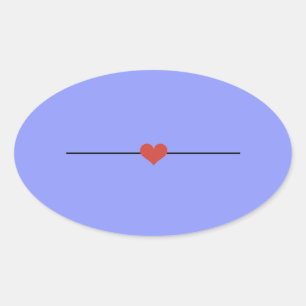 Modern periwinkle make your own  oval sticker