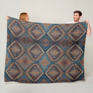 Modern Persian Beautiful Old Pattern Collection Fleece Blanket