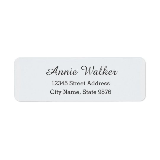 Modern Personal Address Label - Clear Snow White