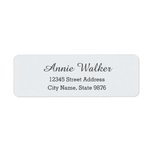 Modern Personal Address Label - Clear Snow White Return Address Label