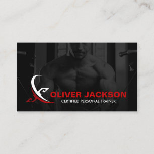 Modern Personal Fitness Coach Logo Business Card