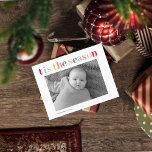 Modern Personal Photo | Colorful Tis The Season Postcard<br><div class="desc">Celebrate the magic of the holidays with this minimalist “’Tis the Season” personalized photo card. Featuring soft festive typography and a clean single-photo layout, it’s the perfect way to share your favorite family or baby portrait. The pastel color palette brings a modern twist to a classic phrase, making this card...</div>