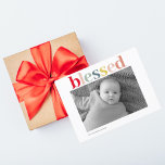 Modern Personal Photo | Colourful Blessed Postcard<br><div class="desc">Modern Personal Photo | Colourful Blessed</div>