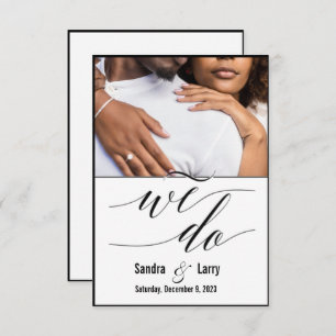 modern personal photo save the date RSVP card