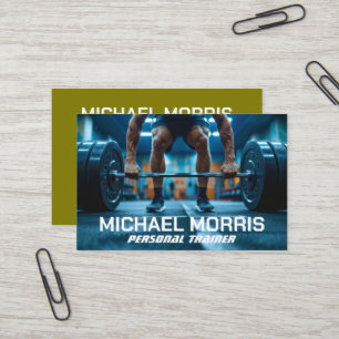 Modern Personal Trainer Gym Coach Business Card