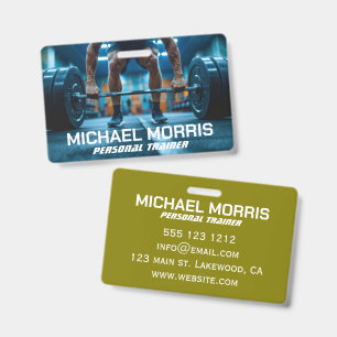 Modern Personal Trainer Gym Coach ID Badge