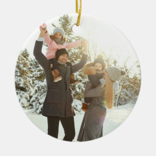 Modern Personalise Quote Custom Photo Ceramic Ornament