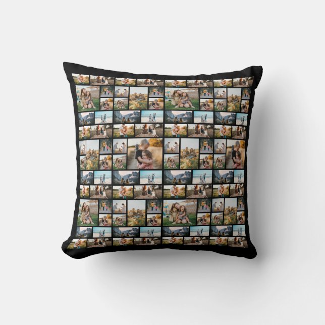 Modern Personalised 104 Photo Collage Cushion (Front)