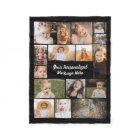 Modern Personalised 16 Photo Collage Custom Colour