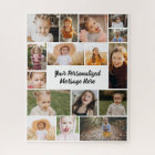Modern Personalised 16 Photo Collage Custom Colour