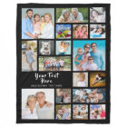 Modern Personalised 19 Photo Collage Black