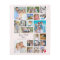 Modern Personalised 19 Photo Collage Pink Grey