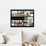 Modern Personalised 19 Photo Collage Poster<br><div class="desc">Create your own personalised photo collage poster featuring 19 of your favourite photos and custom text.</div>
