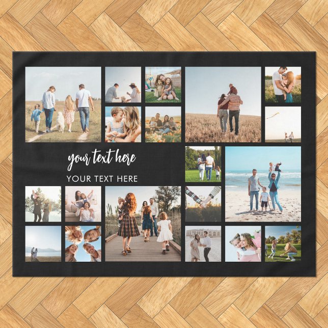 Modern Personalised 19 Photo Collage Tablecloth (Creator Uploaded)