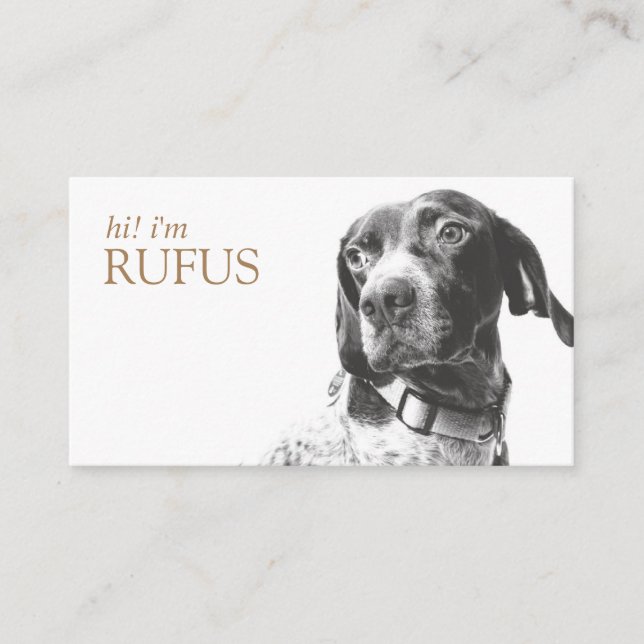 Modern Personalised Add Your Photo QR Code Business Card (Front)