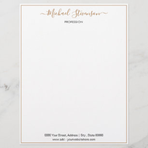 Modern Personalised Address Name Info Letterhead