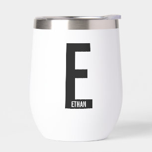 Modern Personalised Bold Monogram and Name