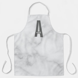 Modern Personalised Bold Monogram and Name Apron