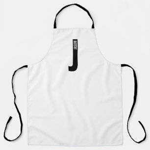 Modern Personalised Bold Monogram and Name Apron