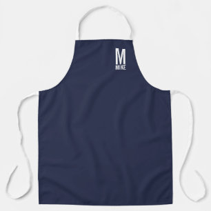 Modern Personalised Bold Monogram and Name Apron