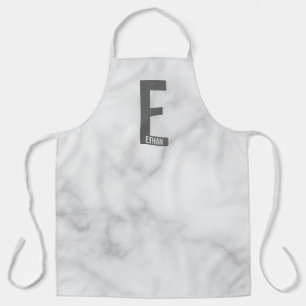 Modern Personalised Bold Monogram and Name Apron