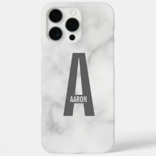 Modern Personalised Bold Monogram and Name iPhone 16 Pro Max Case