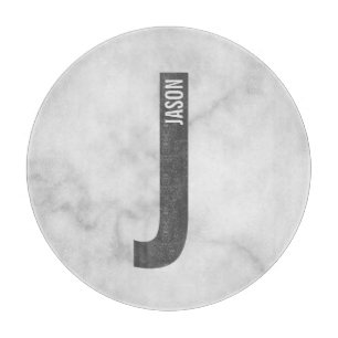 Modern Personalised Bold Monogram and Name Cutting Board