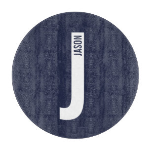 Modern Personalised Bold Monogram and Name Cutting Board